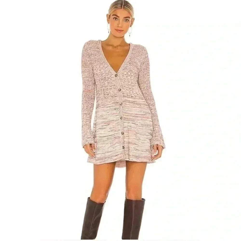 Free People Rachel Cardigan Mini Dress